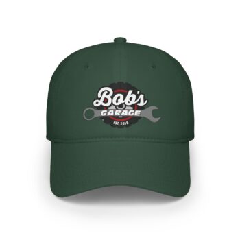 Personalized Bob's Garage Low Profile Baseball Cap | Red Cap for Car Enthusiasts - Image 9