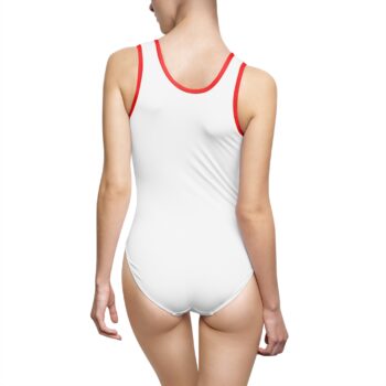 Vintage Garage-Themed Women's Classic One-Piece Swimsuit - Perfect for Beach Days - Image 2