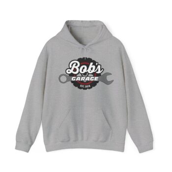 Custom Bob's Garage Hooded Sweatshirt - Perfect for Car Lovers! - Image 6