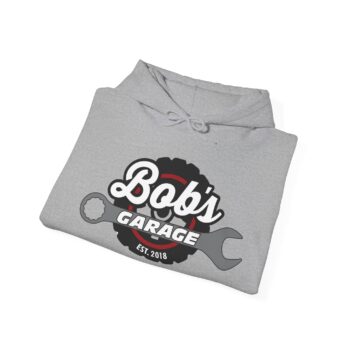 Custom Bob's Garage Hooded Sweatshirt - Perfect for Car Lovers! - Image 9