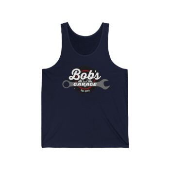 Custom Bob's Garage Unisex Jersey Tank Top - Perfect for Car Lovers - Image 11