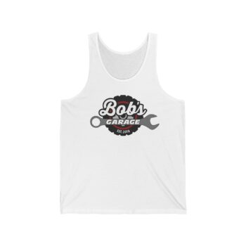 Custom Bob's Garage Unisex Jersey Tank Top - Perfect for Car Lovers - Image 3