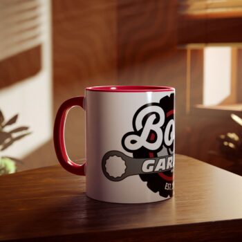 Personalized Garage Accent Mug for Car Enthusiasts - 11oz Black Handle Coffee Cup