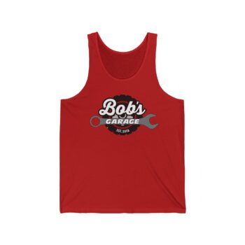 Custom Bob's Garage Unisex Jersey Tank Top - Perfect for Car Lovers - Image 13