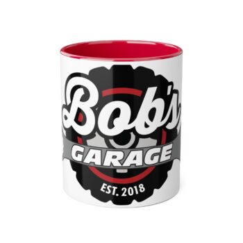 Personalized Garage Accent Mug for Car Enthusiasts - 11oz Black Handle Coffee Cup - Image 2