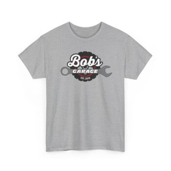 Custom Unisex Heavy Cotton Tee - 'Bob's Garage' - Perfect for Mechanics and Car Enthusiasts - Image 13