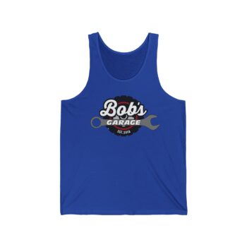 Custom Bob's Garage Unisex Jersey Tank Top - Perfect for Car Lovers - Image 9