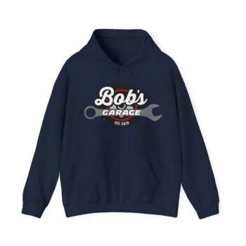 Custom Bob's Garage Hooded Sweatshirt - Perfect for Car Lovers! - Image 14