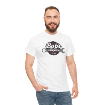 Custom Unisex Heavy Cotton Tee - 'Bob's Garage' - Perfect for Mechanics and Car Enthusiasts - Image 6