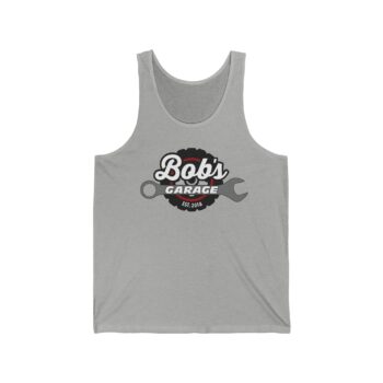 Bob's Garage Unisex Jersey Tank - Perfect for Car Lovers & DIY Enthusiasts - Image 7