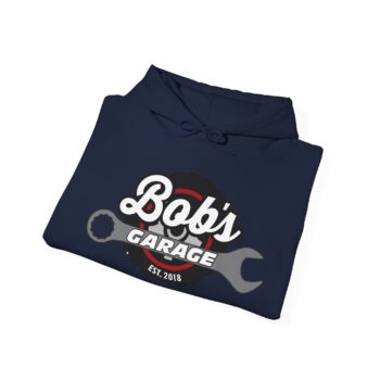 Custom Bob's Garage Hooded Sweatshirt - Perfect for Car Lovers! - Image 17