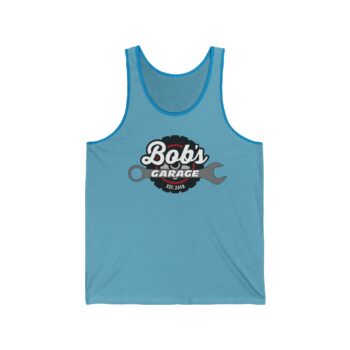 Custom Bob's Garage Unisex Jersey Tank Top - Perfect for Car Lovers - Image 7