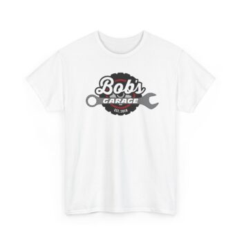 Custom Unisex Heavy Cotton Tee - 'Bob's Garage' - Perfect for Mechanics and Car Enthusiasts - Image 4