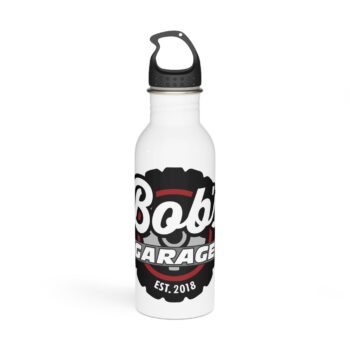 Personalized Stainless Steel Water Bottle - Bob's Garage Design - Perfect for Car Enthusiasts