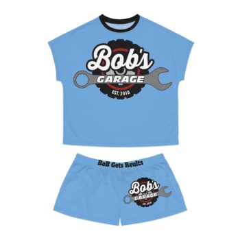 Bob's Garage Women's Short Pajama Set | Comfortable Sleepwear for Auto Enthusiasts - Image 2